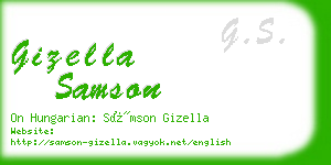 gizella samson business card